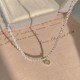Necklace Green Diamond Clavicle Chain Ladies High Jewelry Wedding Party Birthday Gift